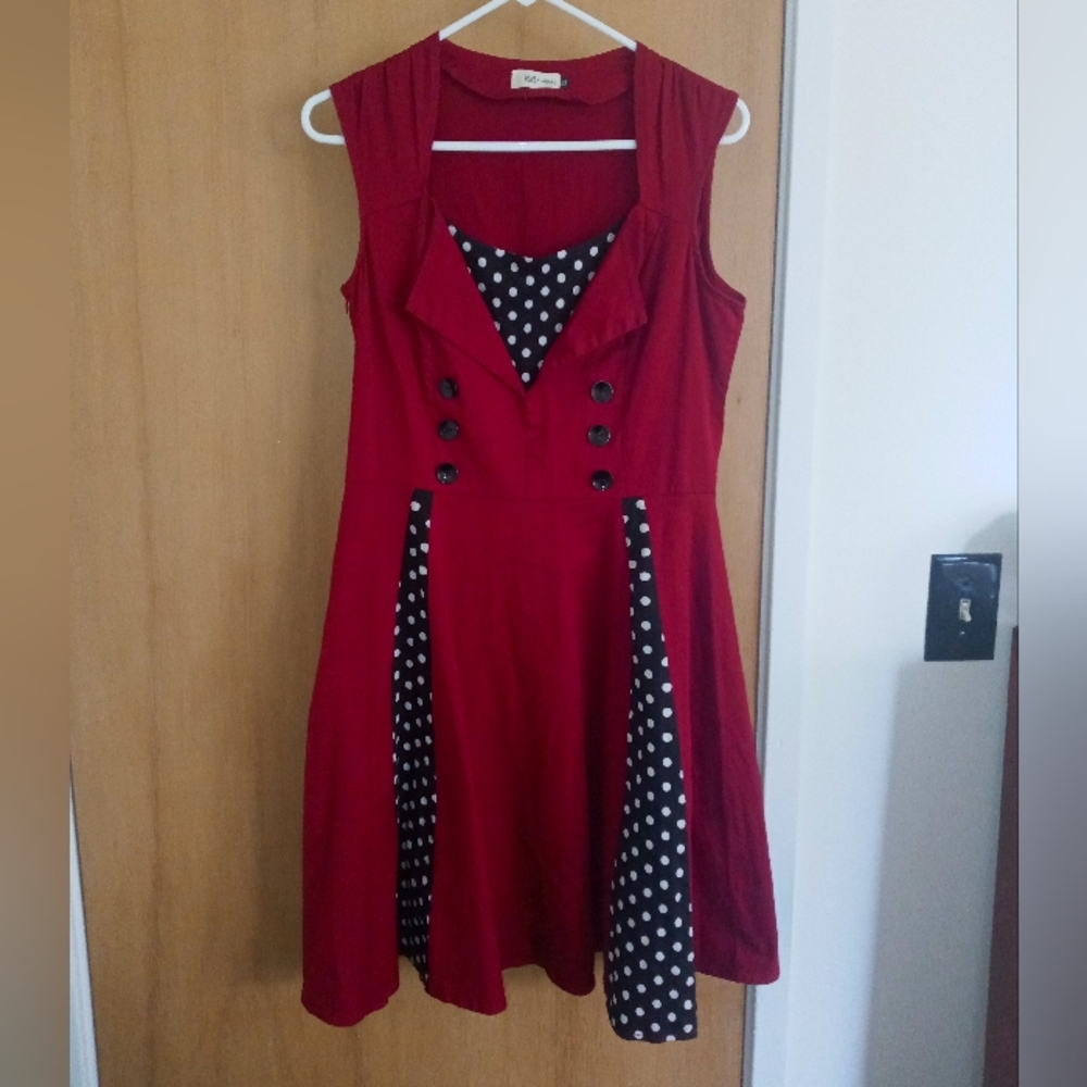 KillReal Polka Dot Retro Swing Dress